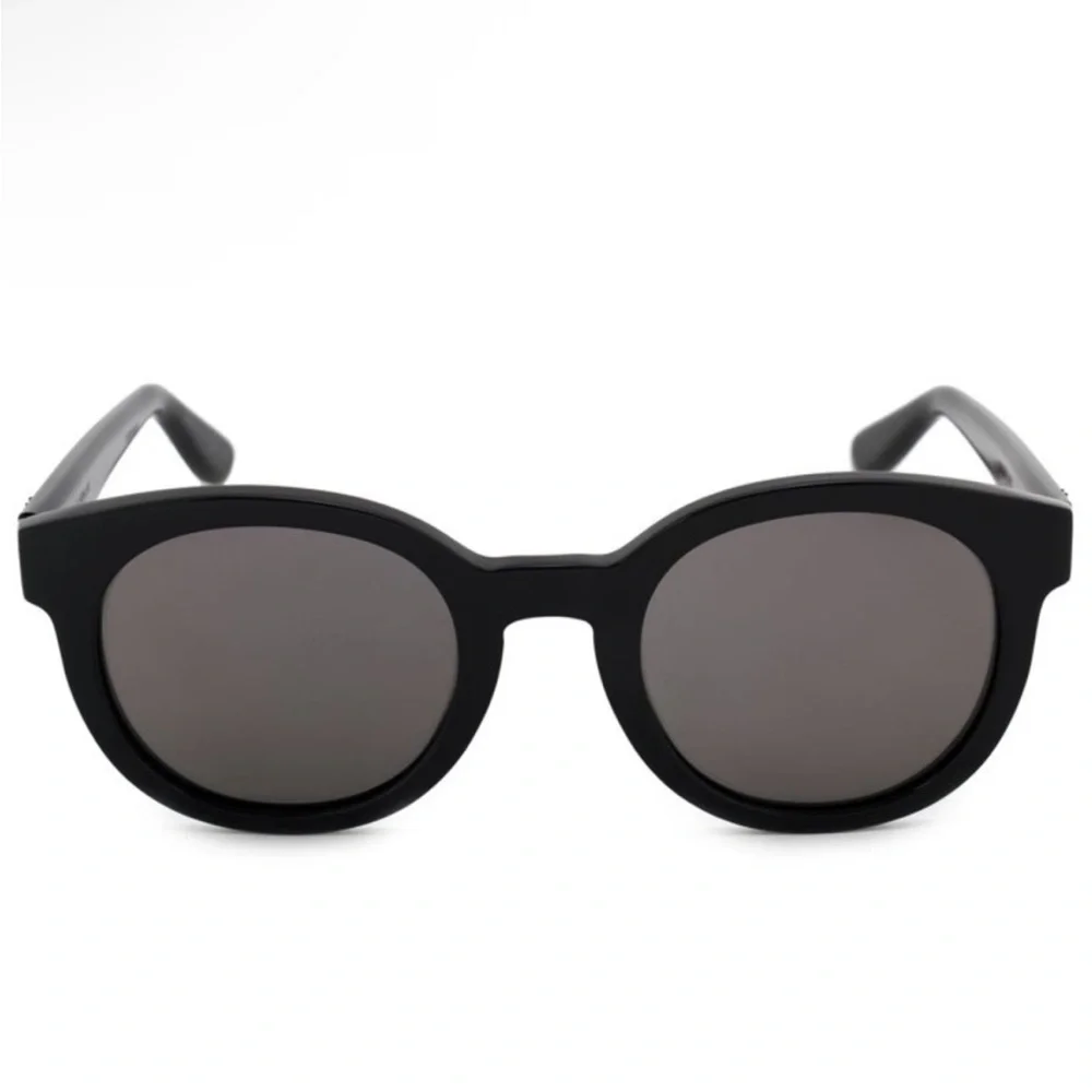 YSL Saint Laurent black acetate monogram sunglasses SL M15 black /grey/gold